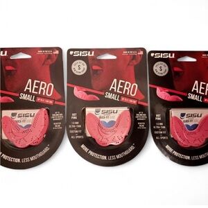 SISU Aero Small Mouthguards Hot Pink - 3 pack